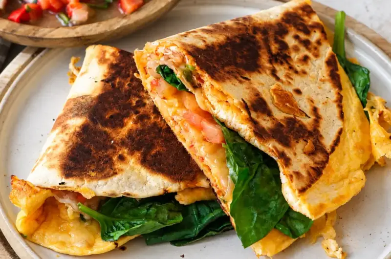 Ontbijt quesadilla's met ei