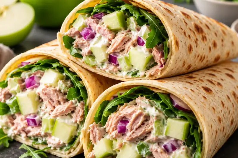 Wrap met Tonijnsalade en Stukjes Appel