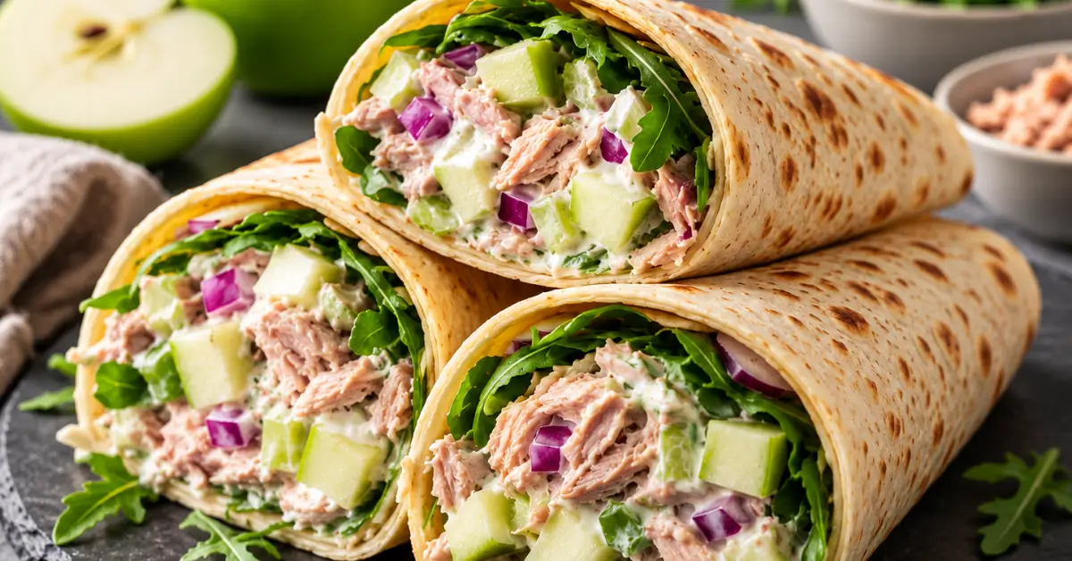 Wrap met Tonijnsalade en Stukjes Appel: Klaar in 10 minuten