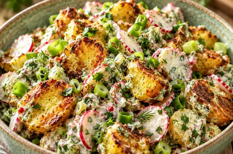 Krokante aardappelsalade