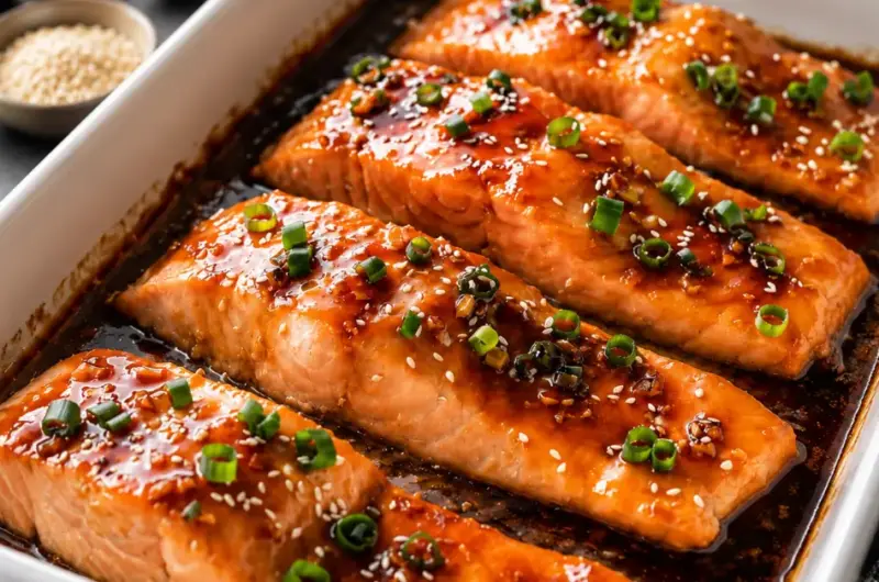 Zalm teriyaki uit de oven