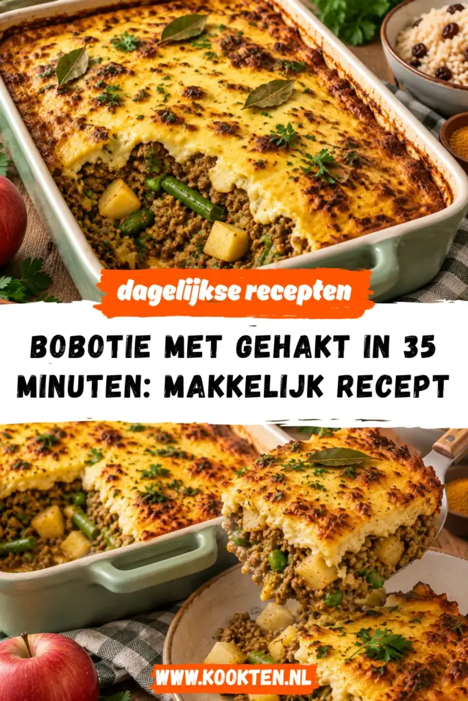 bobotie receptfoto van het gerecht