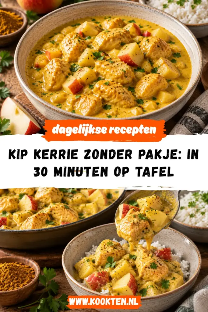 kip kerrie zonder pakje receptfoto van het gerecht