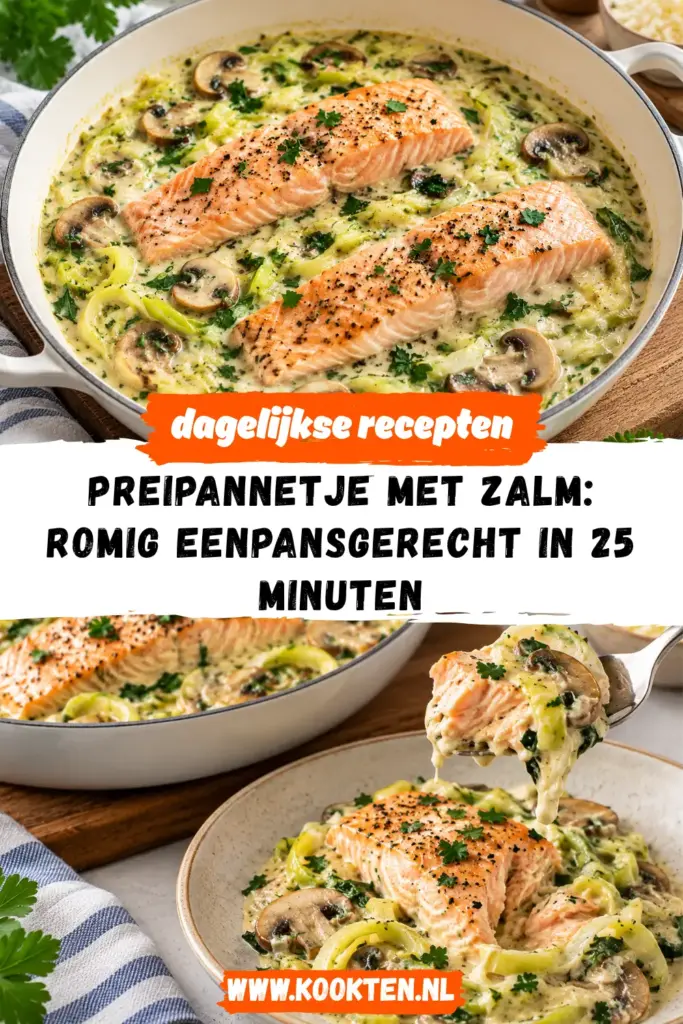 preipannetje met zalm receptfoto van het gerecht