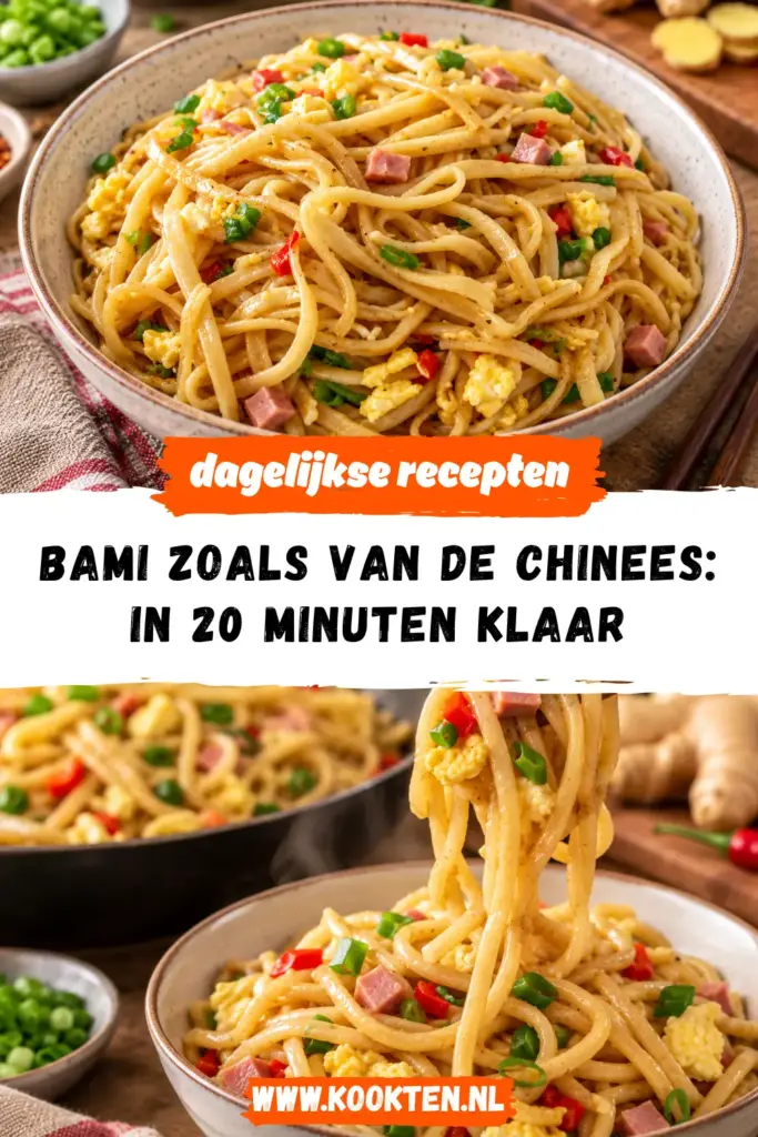 bami zoals van de Chinees receptfoto van het gerecht