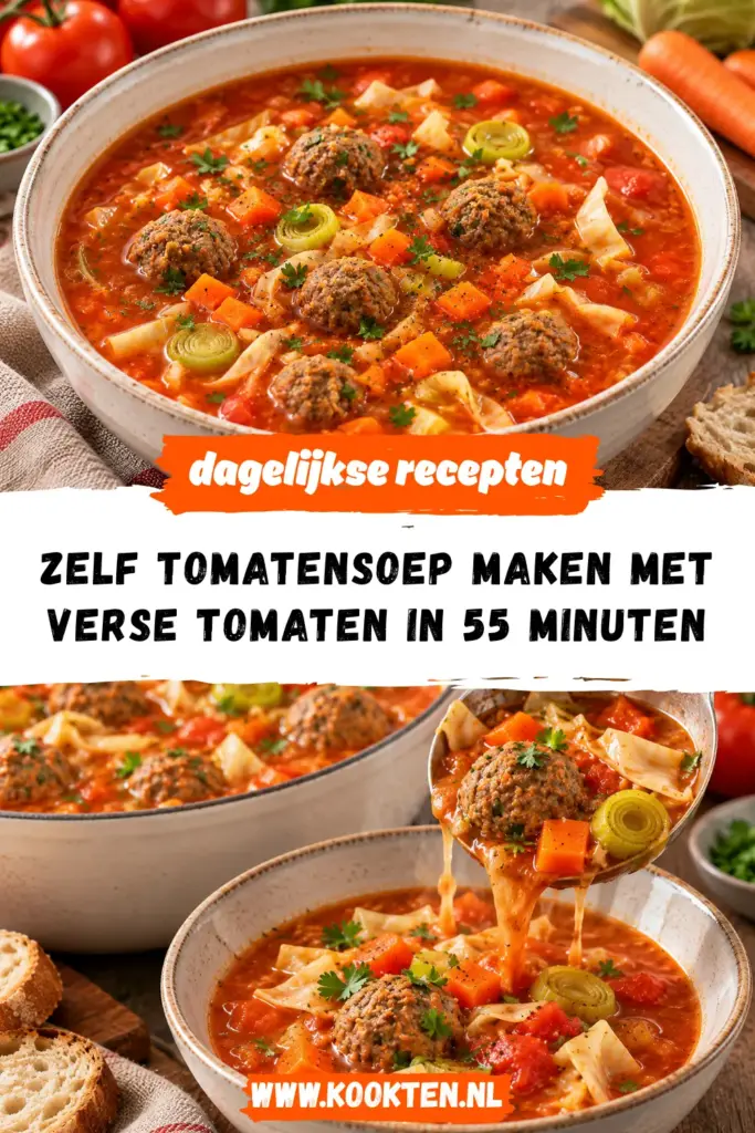 Zelf tomatensoep maken met verse tomaten receptfoto van het gerecht
