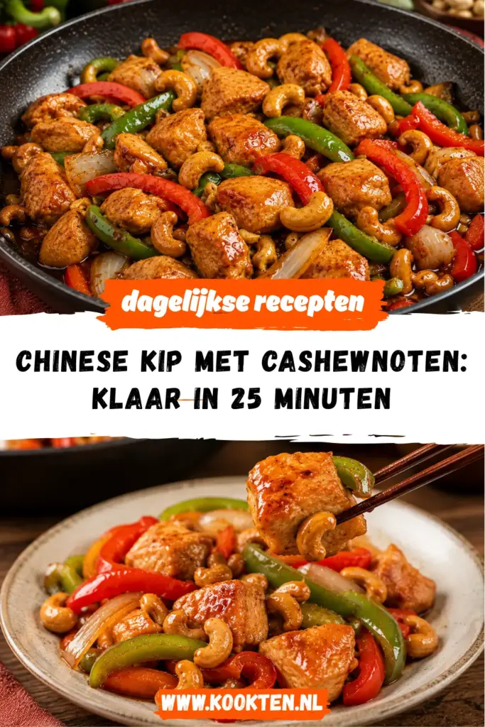 CHINESE KIP MET CASHEWNOTEN receptfoto van het gerecht