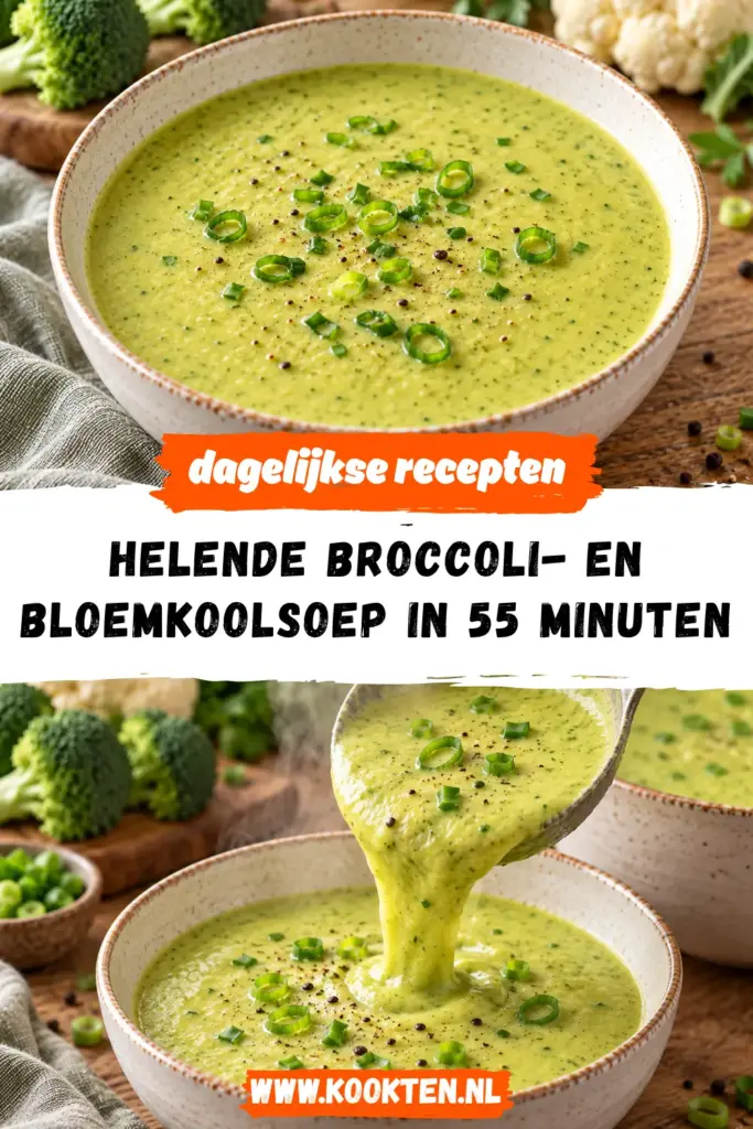 helende broccoli- en bloemkoolsoep receptfoto van het gerecht