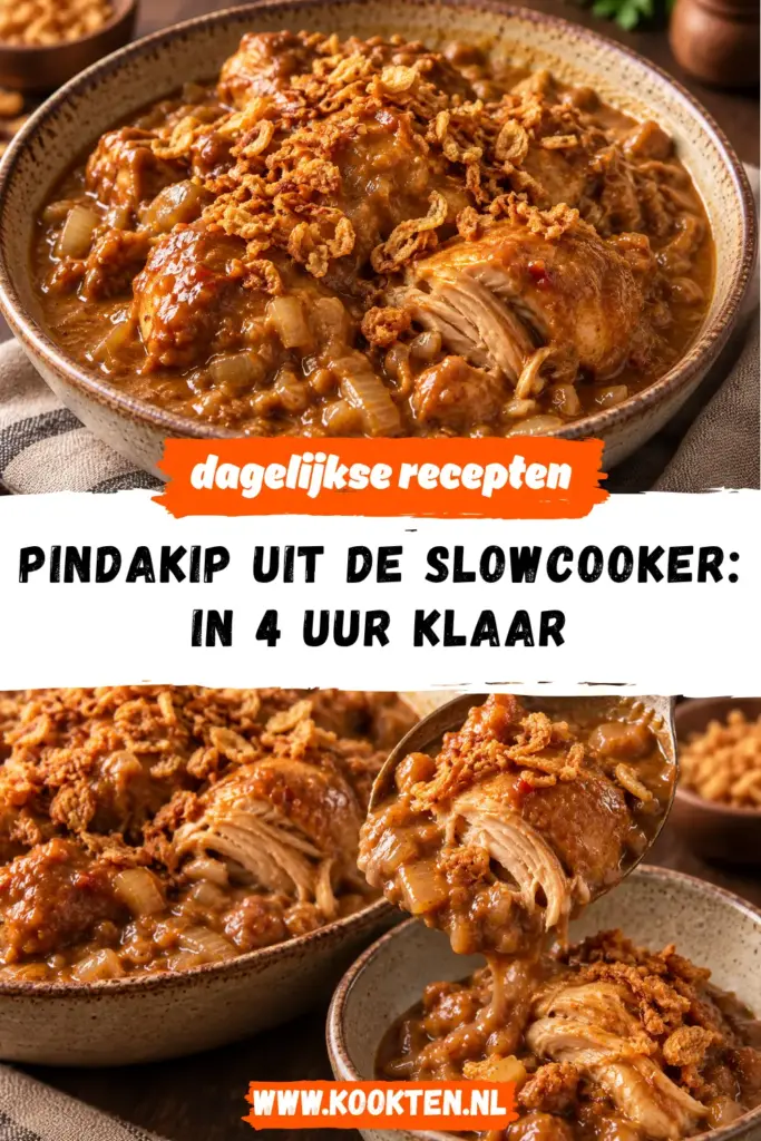 pindakip uit de slowcooker receptfoto van het gerecht
