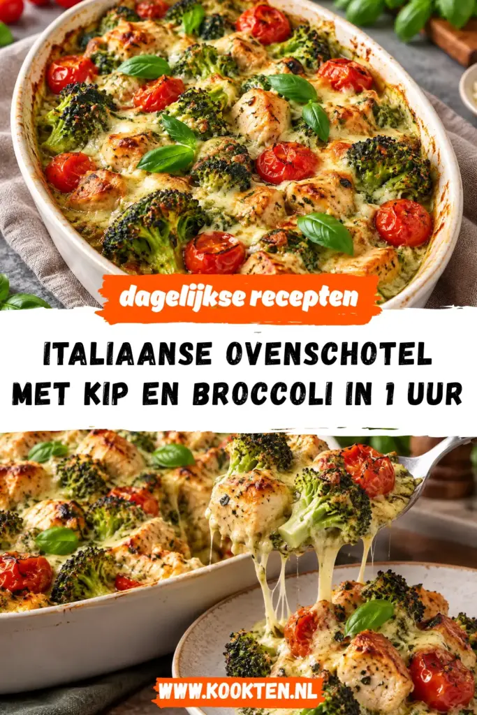 Italiaanse ovenschotel met kip en broccoli receptfoto van het gerecht