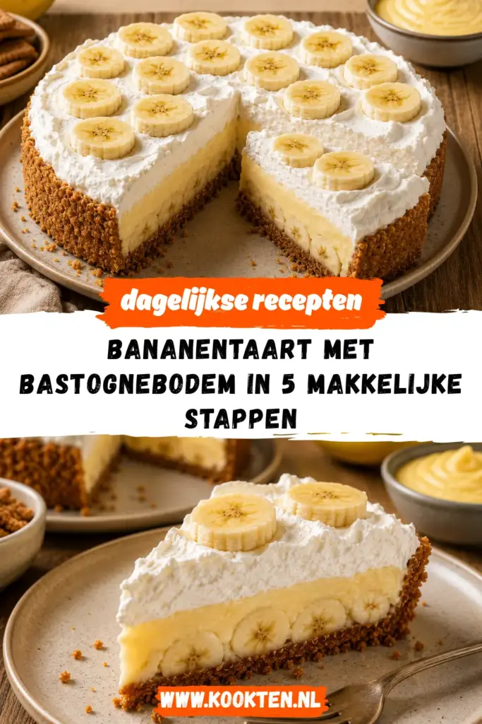 BANANENTAART MET BASTOGNEBODEM receptfoto van het gerecht