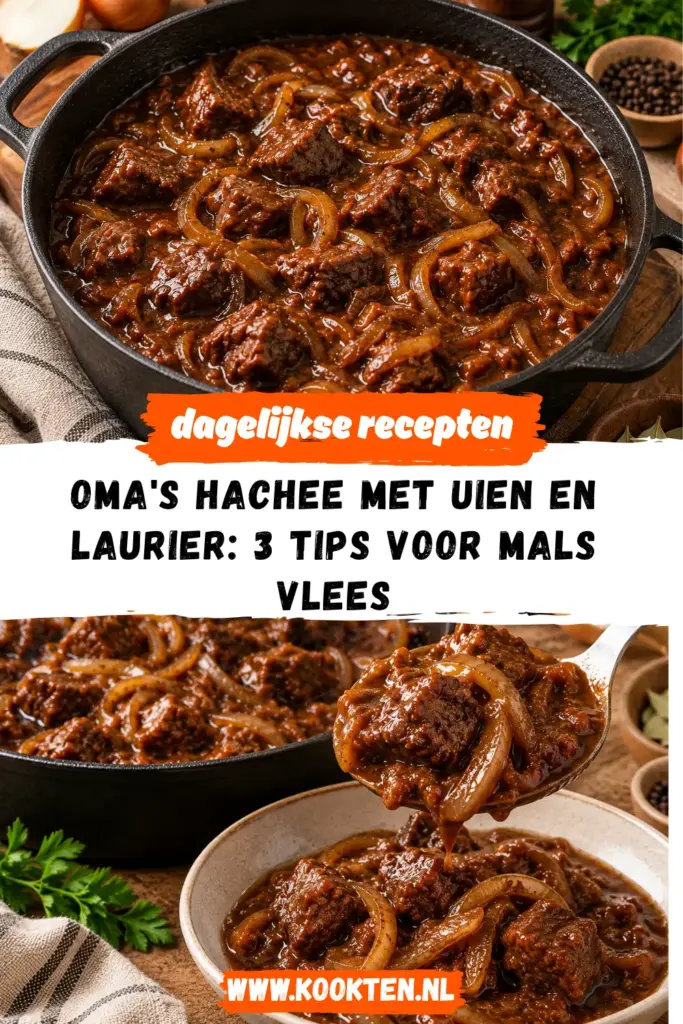 OMA'S HACHEE MET UIEN EN LAURIER receptfoto van het gerecht