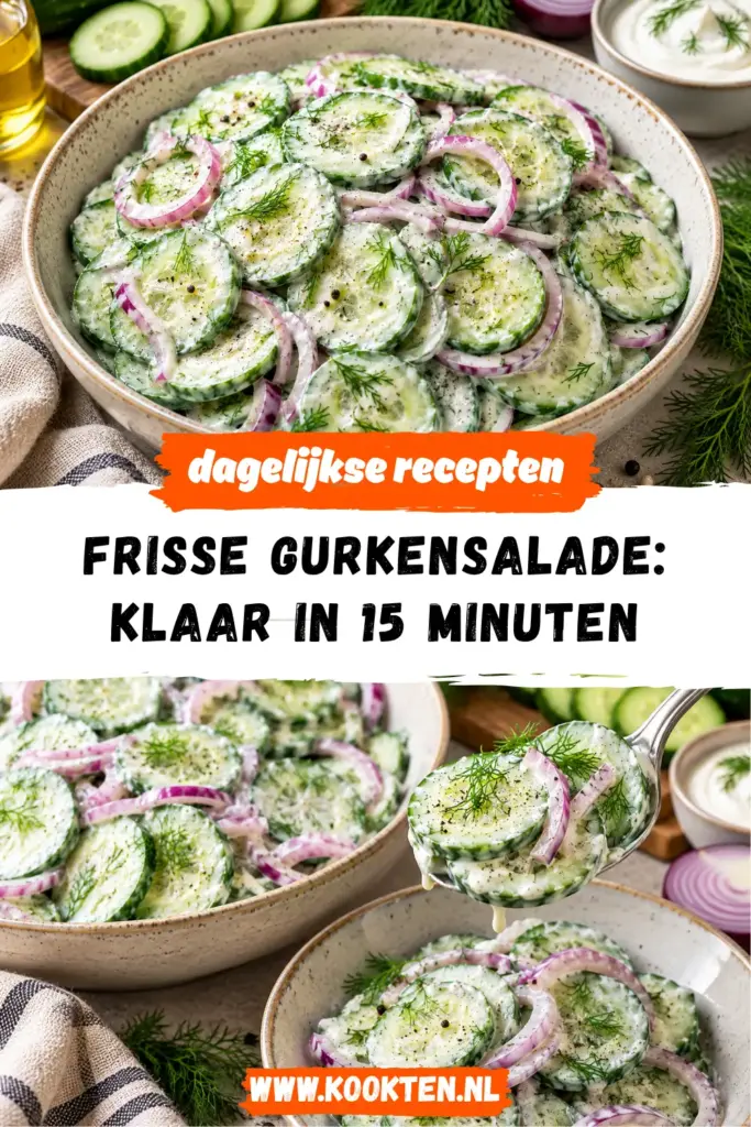 FRISSE GURKENSALADE receptfoto van het gerecht