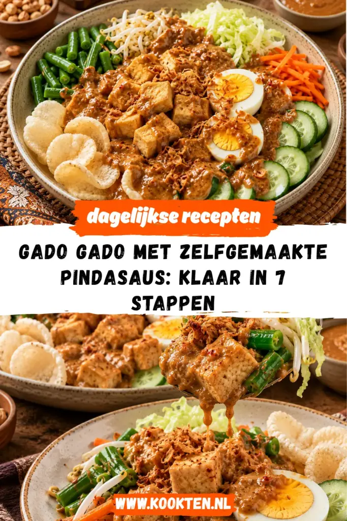 GADO GADO MET ZELFGEMAAKTE PINDASAUS receptfoto van het gerecht