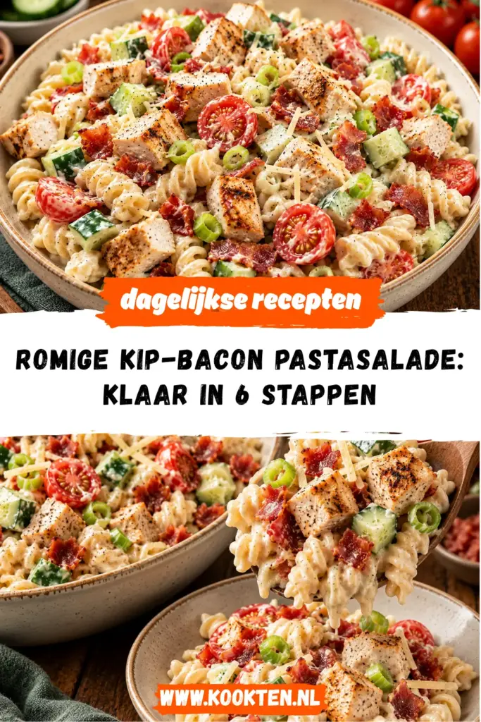 ROMIGE KIP-BACON PASTASALADE receptfoto van het gerecht