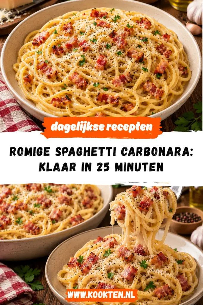 ROMIGE SPAGHETTI CARBONARA receptfoto van het gerecht