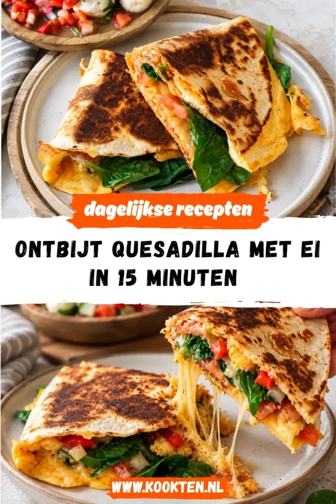 ontbijt quesadilla met ei receptfoto van het gerecht