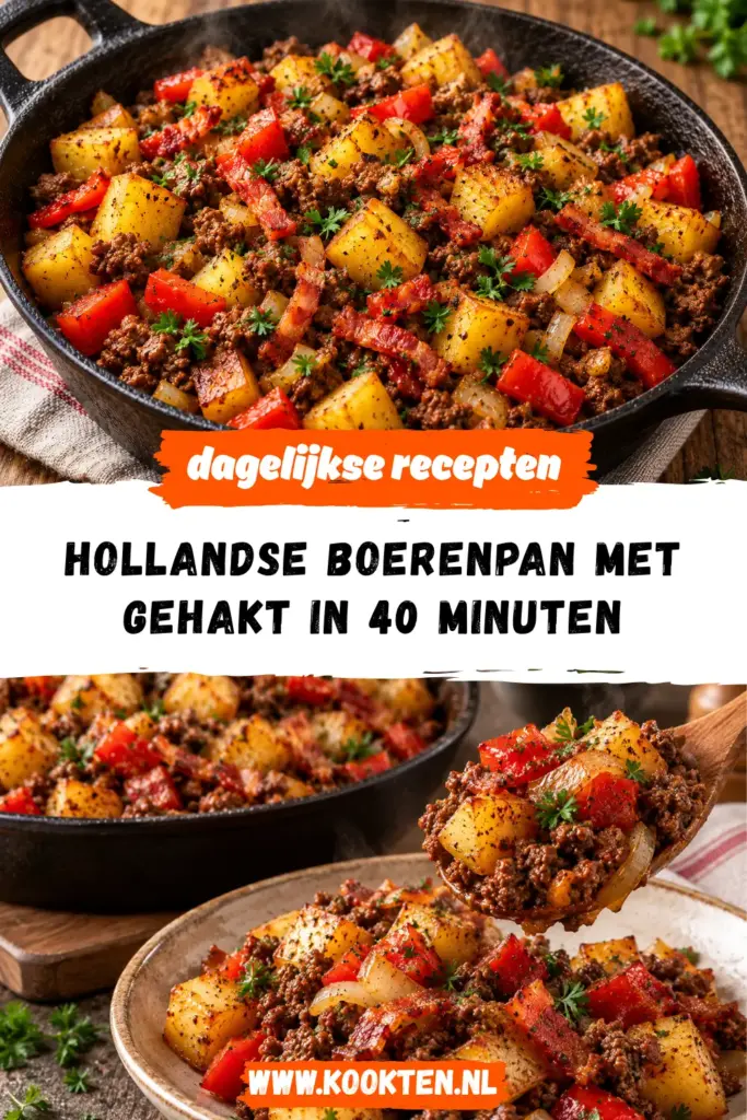 Hollandse boerenpan met gehakt receptfoto van het gerecht