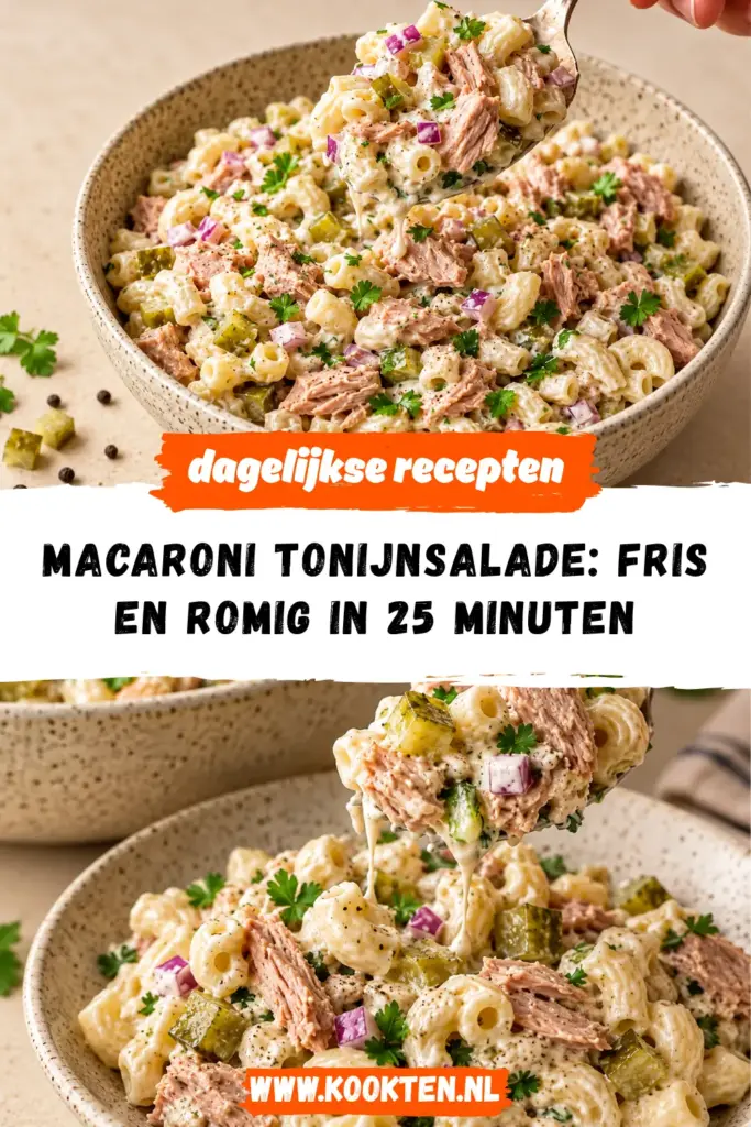 macaroni tonijnsalade receptfoto van het gerecht