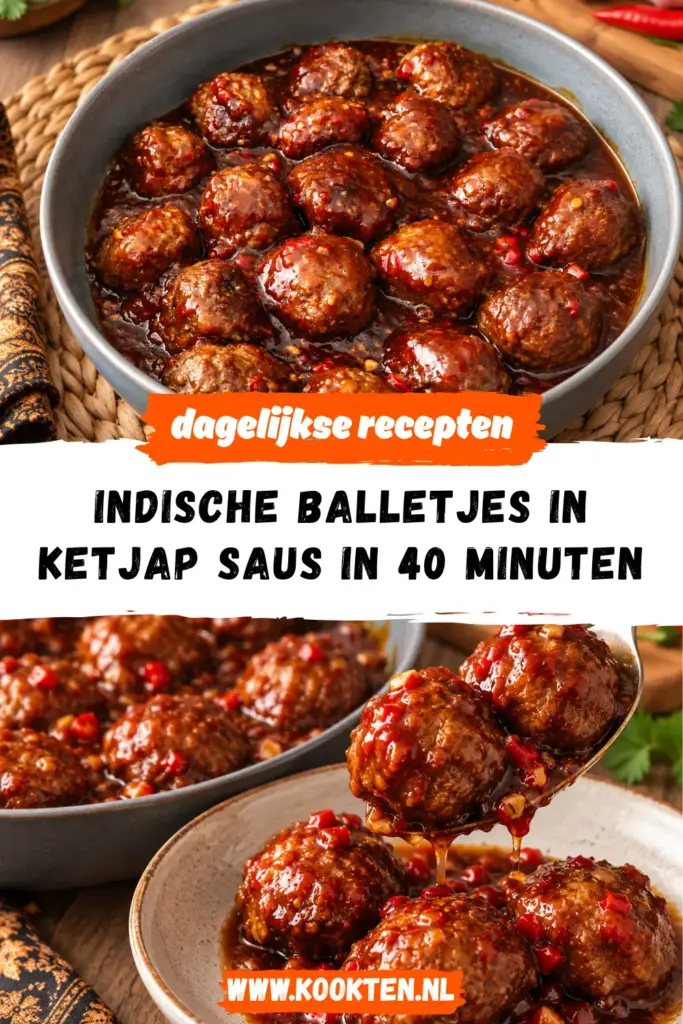 Indische balletjes in ketjap saus receptfoto van het gerecht