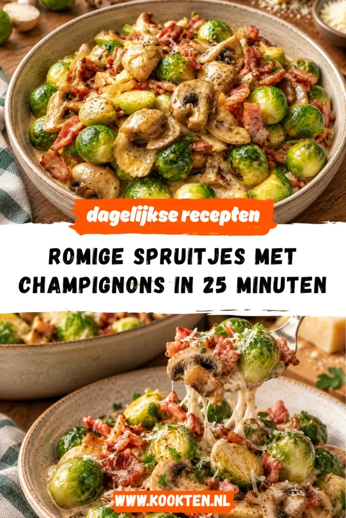romige spruitjes receptfoto van het gerecht