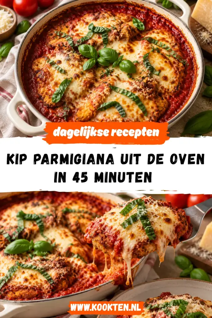 kip parmigiana uit de oven receptfoto van het gerecht