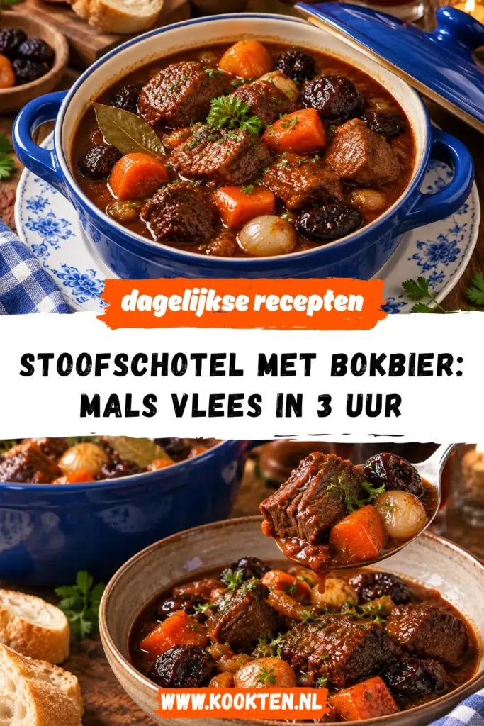 stoofschotel met bokbier receptfoto van het gerecht