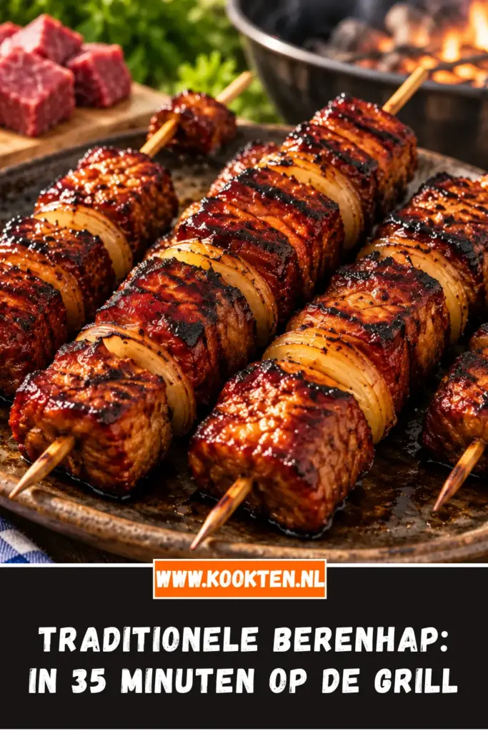 traditionele berenhap van dichtbij op het bord
