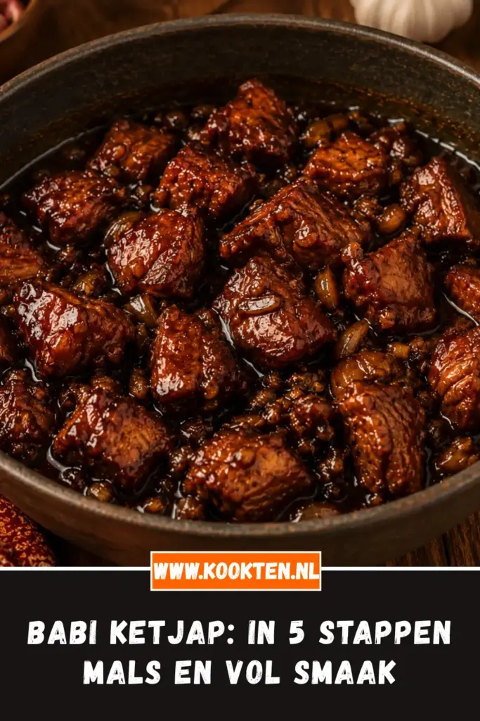 BABI KETJAP met malse hamlappen in glanzende ketjapsaus