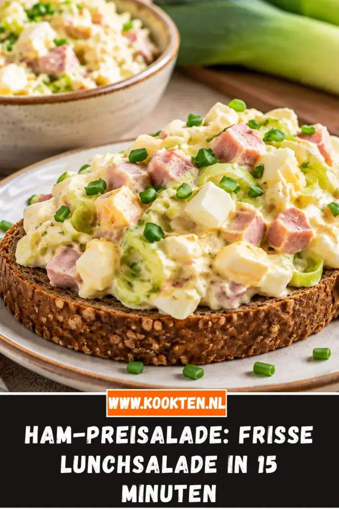 ham-preisalade van dichtbij op het bord