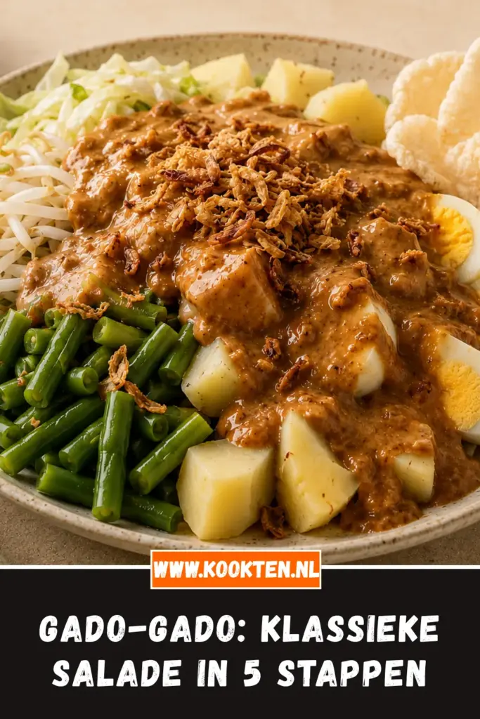 GADO-GADO van dichtbij op het bord