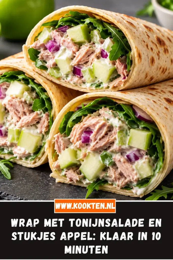 Wrap met Tonijnsalade en Stukjes Appel: Klaar in 10 minuten