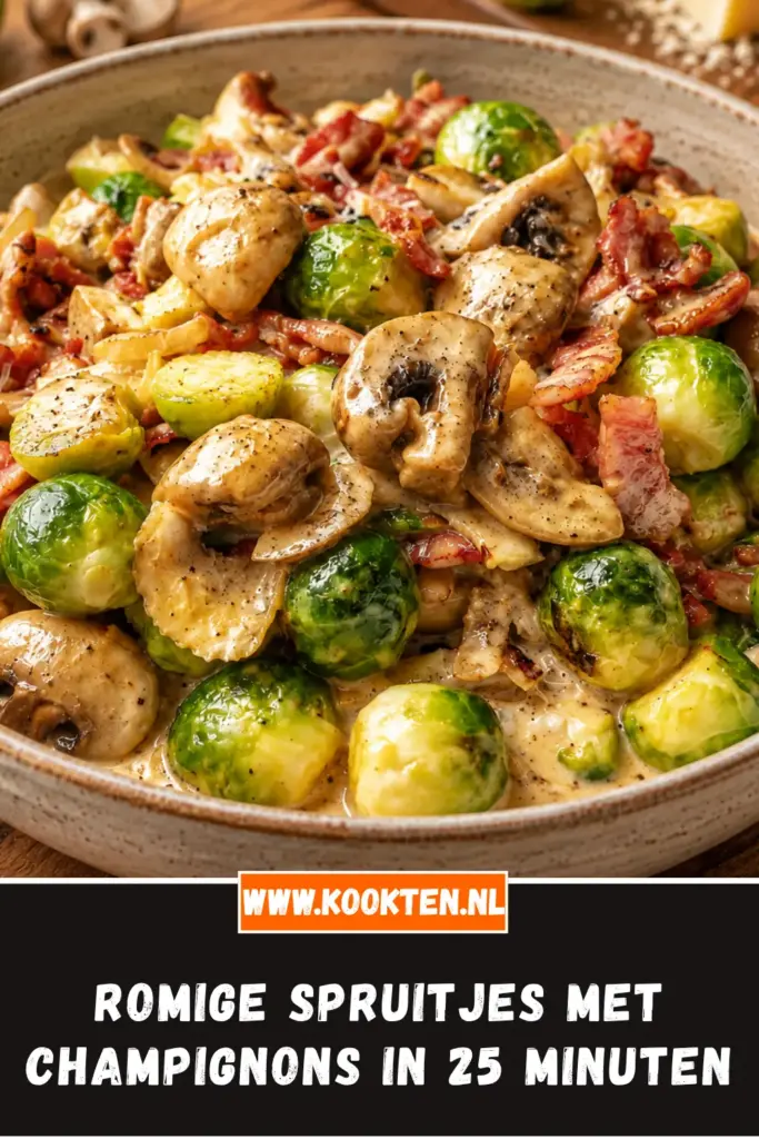 romige spruitjes van dichtbij op het bord