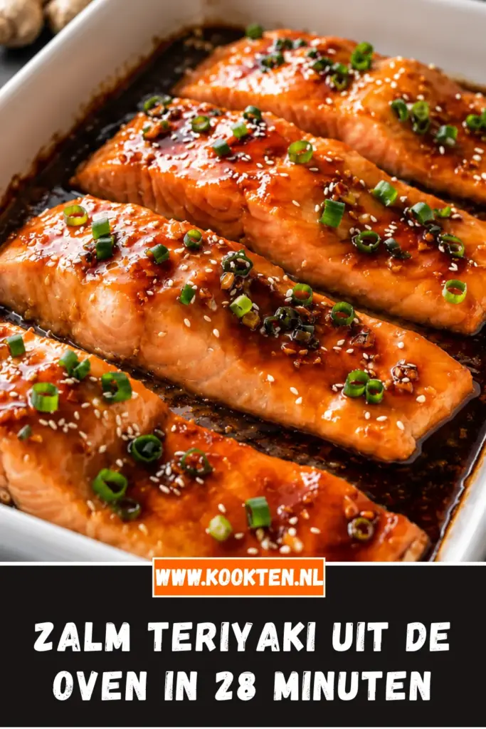 zalm teriyaki van dichtbij op het bord
